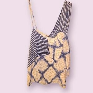 XS Free People Boho Women's Call On Me Tank Top Sleeveless Indigo Blue